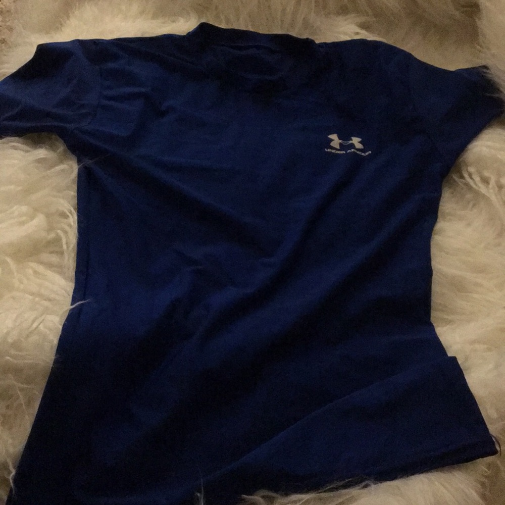 Blue Under Armour Heat Gear Compression Shirt